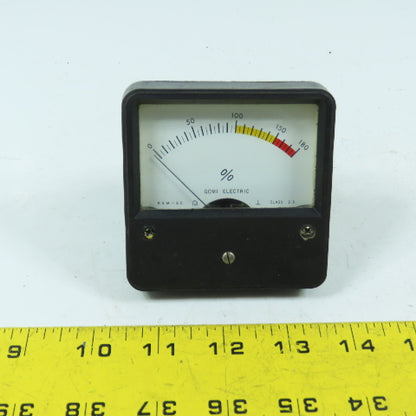 Gomi Electric RNM-80 Class 2.5 Panel Mount Percentage Gauge 0-180% 2-Pole
