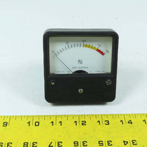 Gomi Electric RNM-80 Class 2.5 Panel Mount Percentage Gauge 0-180% 2-Pole
