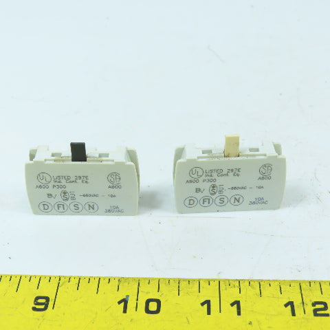 Baco 23E10 Normally Open Contact Block Lot Of 2