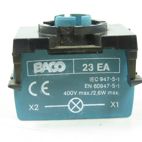 Baco 23 EA Lamp Holder Module 400V Max W/ Piggyback Base