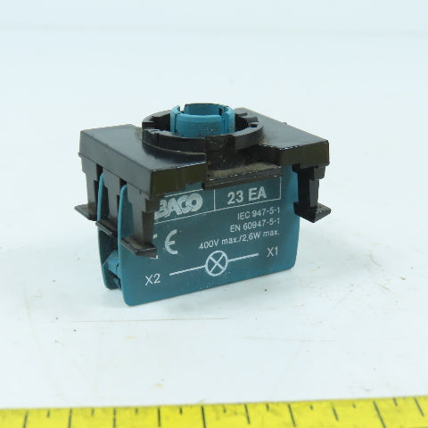 Baco 23 EA Lamp Holder Module 400V Max W/ Piggyback Base