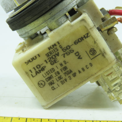 Square D 9001 KM1 Illuminated Amber Momentary Contact Push Button 120VAC GE755