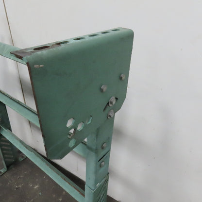 30" Wide Gravity Roller Conveyor Lift Gate H-Frame Leg Adjustable Height Incline