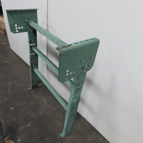 30" Wide Gravity Roller Conveyor Lift Gate H-Frame Leg Adjustable Height Incline