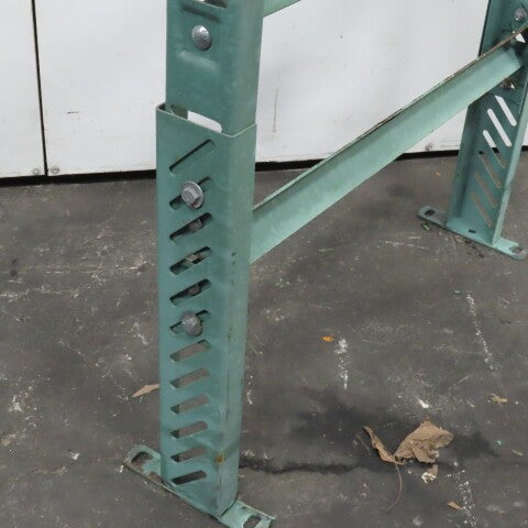 30" Wide Gravity Roller Conveyor Lift Gate H-Frame Leg Adjustable Height Incline