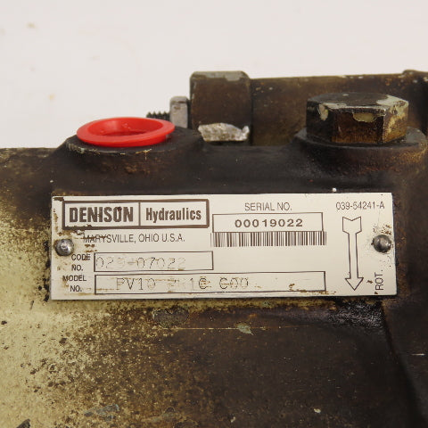 Denison PV102R1CC00 Hydraulic Variable Displacement Piston Pump 7/8" Shaft