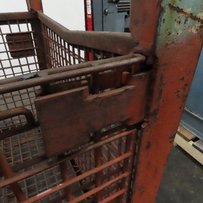 54" x 50" x 40" T Stackable Steel Wire Drop Down Access Rigid Storage Basket