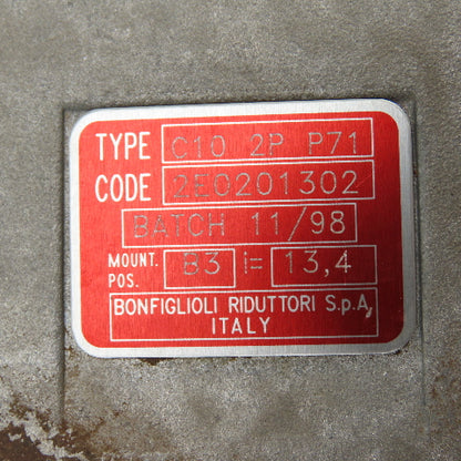 Bonfiglioli C102PP71 13.4 Ratio Variable Speed Inline Gear Motor 0.26kW 3PH