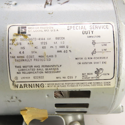 Gast 0211-V36A-G8CX 1/6HP Rotary Vacuum Pump 120V 1PH 4.4A Tested