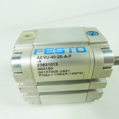 Festo AEVU-40-25-A-P-A Spring Return Pneumatic Cylinder 25mm Stroke 40mm Bore