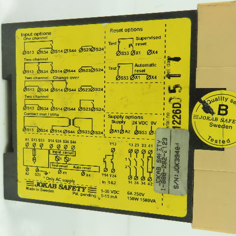 Jokab Safety RT6 24VDC Safety Relay Module