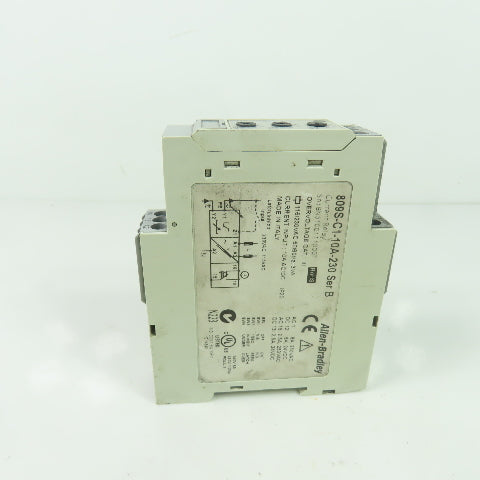Allen Bradley 809S-C1-10A-230 Ser B Current Relay 115/230VAC 10A