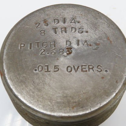 2-3/4"-8 Thread Plug Gauge Right Hand PD 2.683 +.015" Pitch