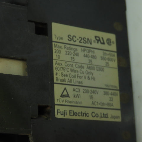 Fuji SC-2SN Magnetic Contactor 22KW 26A 200-220V Coil