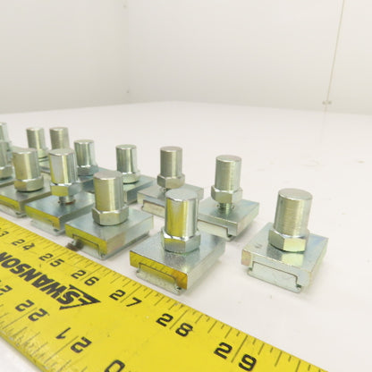 Double Sided Galvanized Steel T-Slot Solar Panel Clamp 33mm W 21mm Slot Lot/18