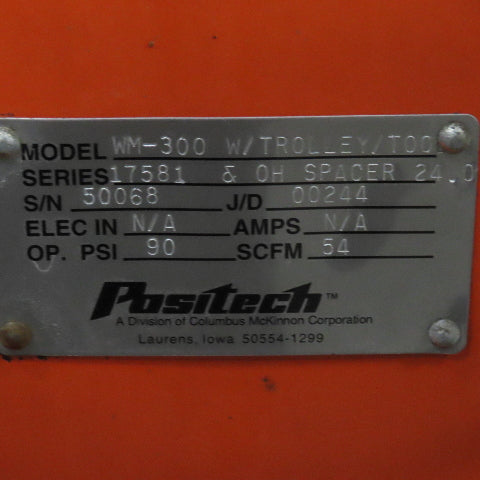 Positech WM-300 660 Lbs. Articulating Manipulator Pick - Place Arm Balancer Only