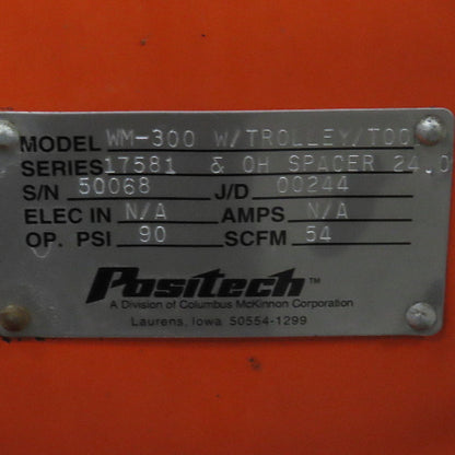 Positech WM-300 660 Lbs. Articulating Manipulator Pick - Place Arm Balancer Only