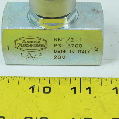 Anchor NN1/2-1 Carbon Steel Hydraulic Needle Valve 5700PSI 1/2" 13GPM New