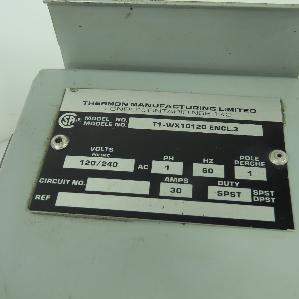 Thermon Manufacturing T1-WX10120 120/240V Timer Module Enclosure 1Ph 60Hz