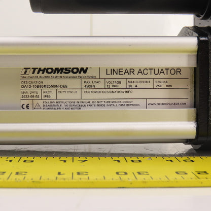 Thomson DA12-10B65M25M0N 12VDC Linear Actuator 250mm Stroke 9.84" 1012 lbf