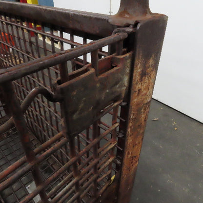 54" x 50" x 40" T Stackable Steel Wire Drop Down Access Rigid Storage Basket