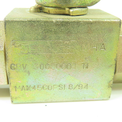 Stauff CBV 30080001 M Ball Valve Max 45000PSI 1/2" NPT
