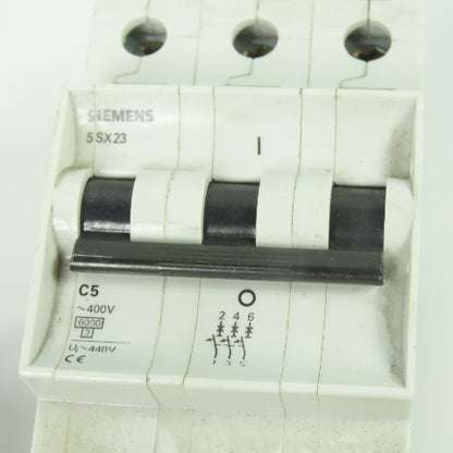 Siemens 5SX23 3-Pole Circuit Breaker C5 480VAC Lot Of 2
