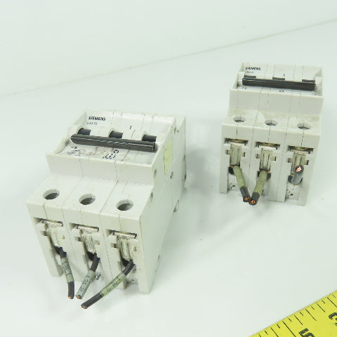 Siemens 5SX23 3-Pole Circuit Breaker C5 480VAC Lot Of 2