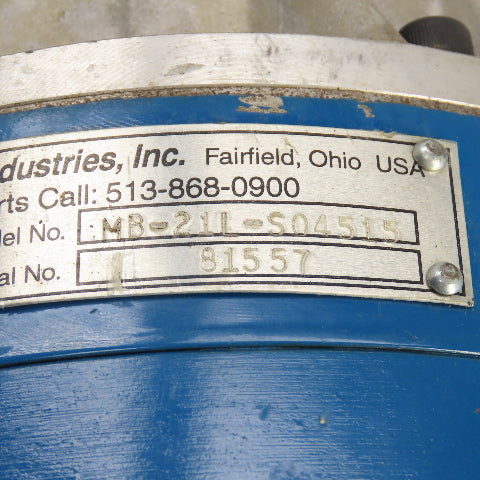 Force Control Ind. MB-211-S04515 Posistop Pneumatic Release Braking Device