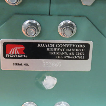 Roach 35-1/2" Belt Width Slide Bed Conveyor 30FPM 230/460V 42"W Frame x 10'L