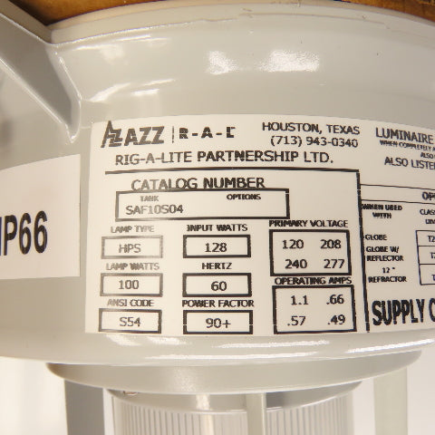 AZZ SAF10S04 Rig-A-Lite Hazardous Location Light Fixture HPS 100W 120-277V