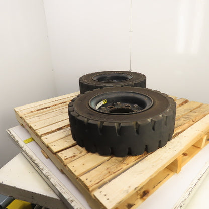 GS-Solid CL403S 7.00-12 / 5.0 Solid Cushion Forklift Tire W/ 5.00S-12 Rim 6-Lug