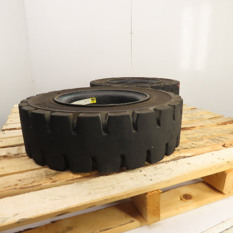 GS-Solid CL403S 7.00-12 / 5.0 Solid Cushion Forklift Tire W/ 5.00S-12 Rim 6-Lug