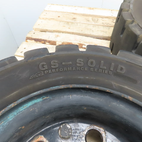 GS-Solid CL403S 7.00-12 / 5.0 Solid Cushion Forklift Tire W/ 5.00S-12 Rim 6-Lug
