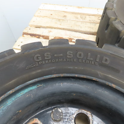 GS-Solid CL403S 7.00-12 / 5.0 Solid Cushion Forklift Tire W/ 5.00S-12 Rim 6-Lug