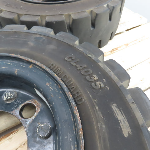 GS-Solid CL403S 7.00-12 / 5.0 Solid Cushion Forklift Tire W/ 5.00S-12 Rim 6-Lug