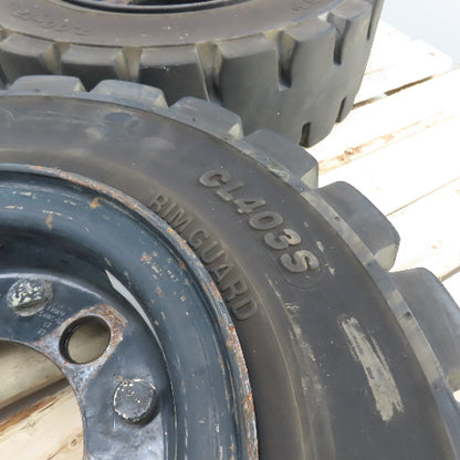 GS-Solid CL403S 7.00-12 / 5.0 Solid Cushion Forklift Tire W/ 5.00S-12 Rim 6-Lug