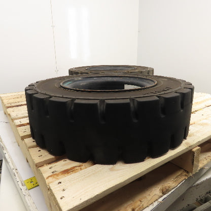 GS-Solid CL403S 7.00-12 / 5.0 Solid Cushion Forklift Tire W/ 5.00S-12 Rim 6-Lug
