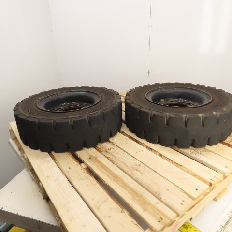 GS-Solid CL403S 7.00-12 / 5.0 Solid Cushion Forklift Tire W/ 5.00S-12 Rim 6-Lug