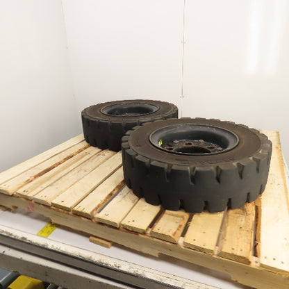 GS-Solid CL403S 7.00-12 / 5.0 Solid Cushion Forklift Tire W/ 5.00S-12 Rim 6-Lug