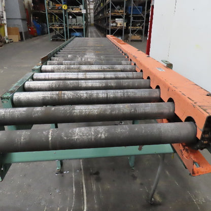 26" BF x 12' Gravity Roller Conveyor 32" Frame Width Adjustable Height