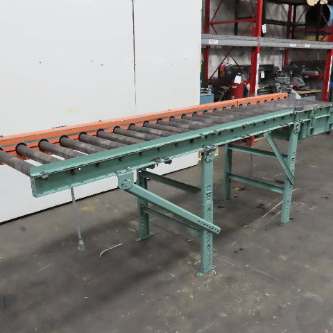 26" BF x 12' Gravity Roller Conveyor 32" Frame Width Adjustable Height
