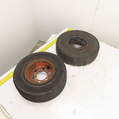 Nexen SolidPro 6.00-9 /4.00E Solid Cushion Forklift Tire W/ 6-Lug Rim Set/2