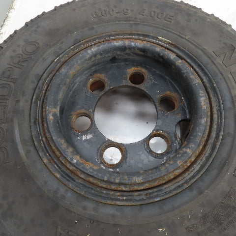 Nexen SolidPro 6.00-9 /4.00E Solid Cushion Forklift Tire W/ 6-Lug Rim Set/2