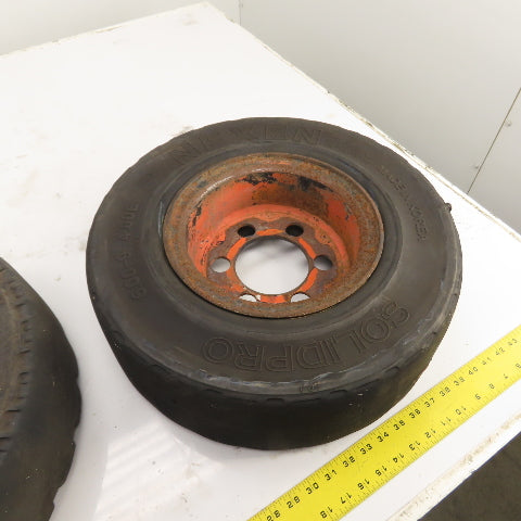 Nexen SolidPro 6.00-9 /4.00E Solid Cushion Forklift Tire W/ 6-Lug Rim Set/2