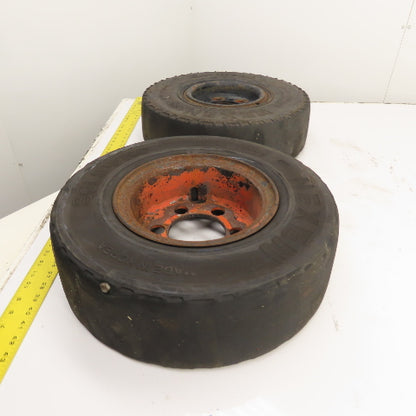 Nexen SolidPro 6.00-9 /4.00E Solid Cushion Forklift Tire W/ 6-Lug Rim Set/2