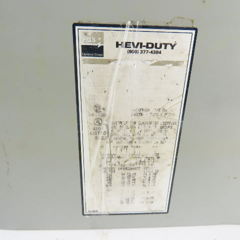 Hevi-Duty HS5F5AS 5KVA Transformer 1Ph 240x480V Pri 120/240V Sec