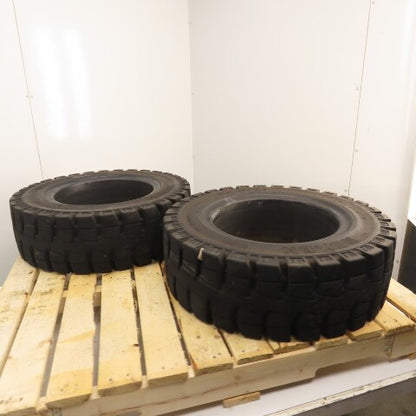 Nexen SolidPro 28 x 9-15 / 7.00 (8.15-15) Solid Cushion Forklift Tire Set/2