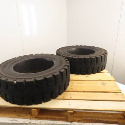 Nexen SolidPro 28 x 9-15 / 7.00 (8.15-15) Solid Cushion Forklift Tire Set/2