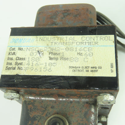 Dongan NSC-23H2-0816CB 0.75KVA Transformer 1Ph 120/208/240/480V Pri 24V Sec
